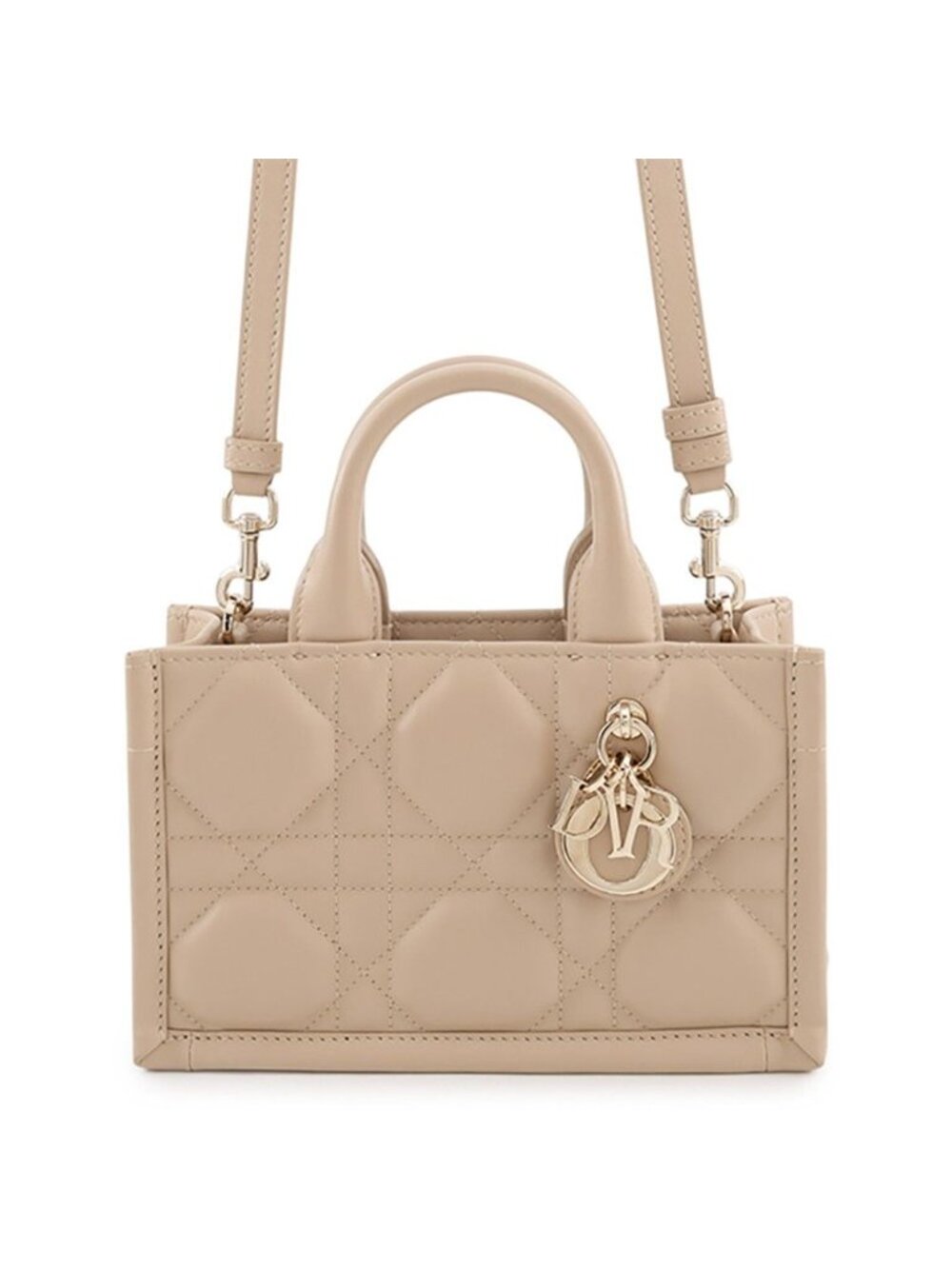 Dior Handbag Macro Cannage Book Tote Mini Calfskin 2-Way